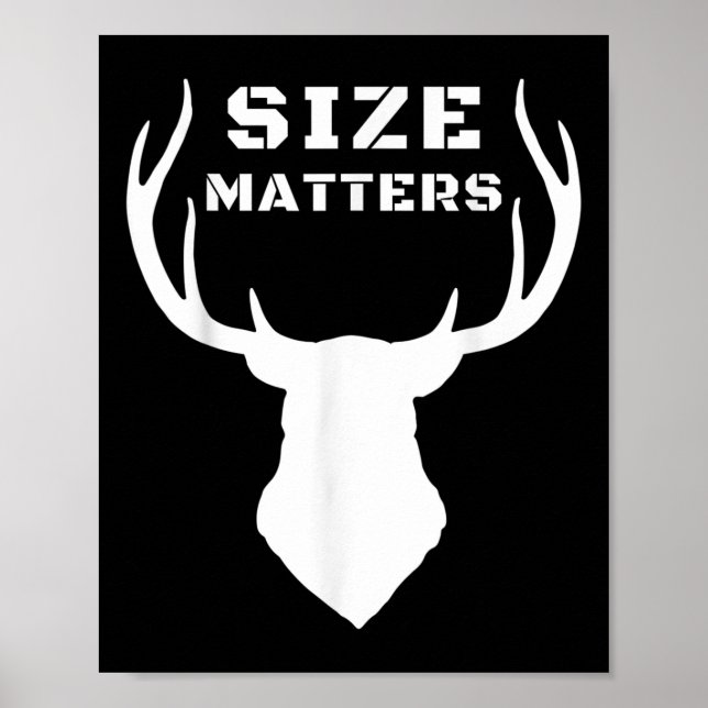 Size S Funny Deer Hunting  Poster (Front)