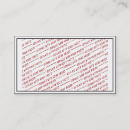 Size Specific - For use with 7x5 Photo - Frame Business Card