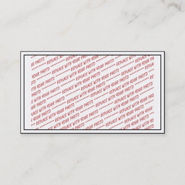 Size Specific - For use with 7x5 Photo - Frame Business Card (Front)