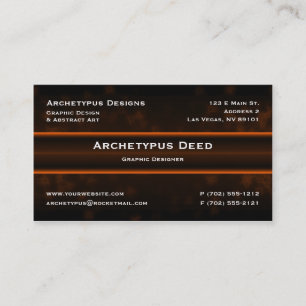 Sizzle Business Card - Orange