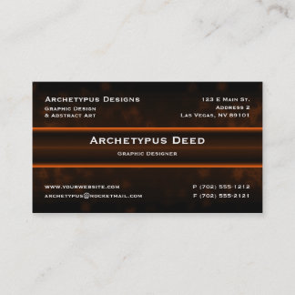 Sizzle Business Card - Orange