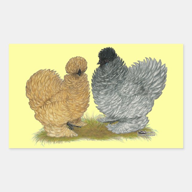 Sizzle Chickens Rectangular Sticker (Front)