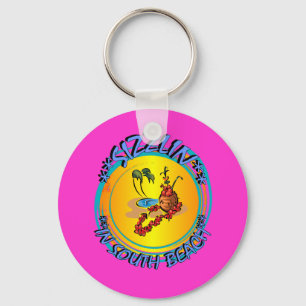 Sizzlin in South Beach Key Ring