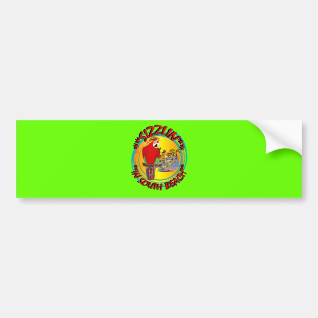 SIZZLIN PARROTS BUMPER STICKER (Front)