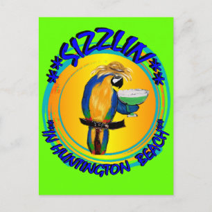 SIZZLIN PARROTS POSTCARD