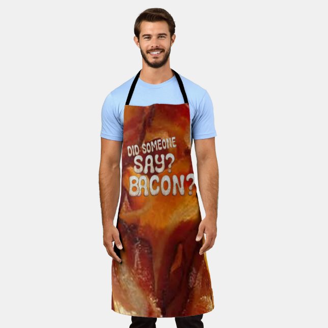 Sizzling Bacon Apron, Funny Bacon Lovers Humour  Apron (Worn)