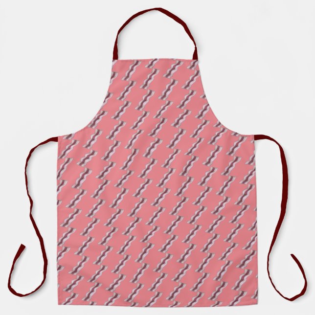 Sizzling Bacon Strips Fried Eggs Breakfast Food Apron (Front)