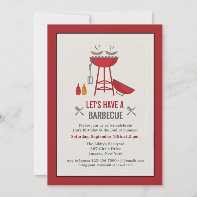 Sizzling BBQ Invitation (Front)