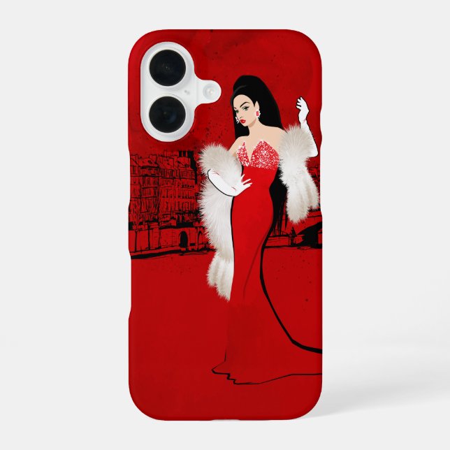 Sizzling in Paris iPhone 16 Case (Back)