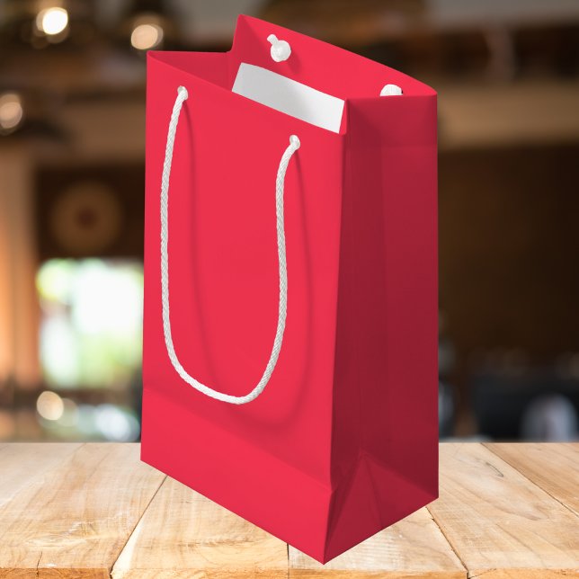 Sizzling Red Solid Colour Small Gift Bag (Creator Uploaded)