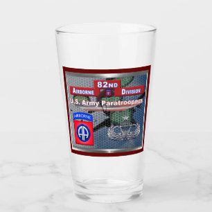 Sizzling Senior Jump Wings 82nd Airborne Division Glass
