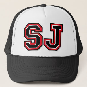'SJ' Monogram Trucker Hat