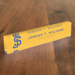 SJ Spartans logo Nameplate