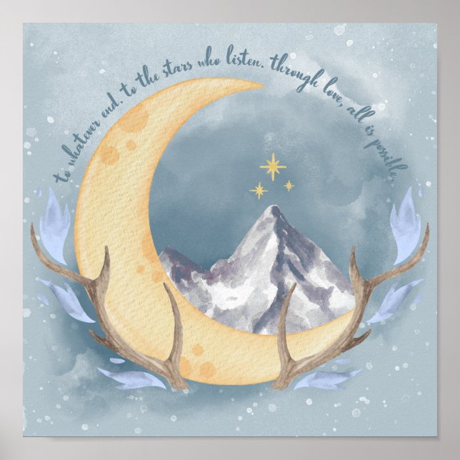 SJMverse ACOTAR, Throne of Glass, Crescent City Poster (Front)