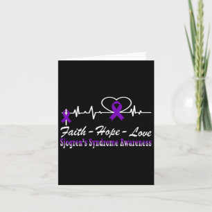Sjogren’s Syndrome Awareness Heartbeat Christian C Card