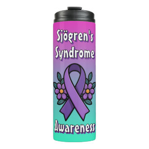 Sjögren's Awareness Purple Ribbon Thermal Tumbler