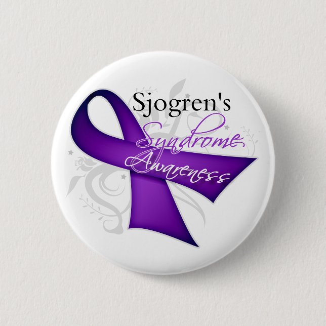Sjogren's Syndrome Awareness 6 Cm Round Badge (Front)