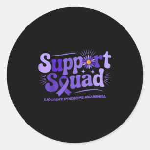 Sjögrens Syndrome Awareness Support Squad Classic Round Sticker