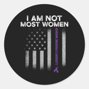 Sjogren's Syndrome Survivor Most Women Warrior Da1 Classic Round Sticker