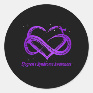 Sjogren's Syndrome Warrior Down Syndrome Awareness Classic Round Sticker