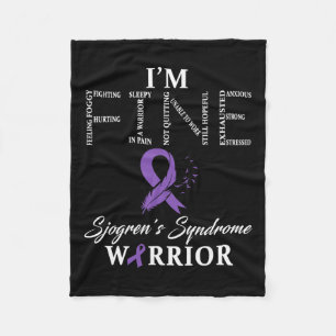 Sjogren's Syndrome Warrior I'm Fine Down Syndrome  Fleece Blanket