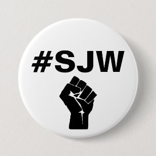 #SJW Social Justice Warrior 7.5 Cm Round Badge