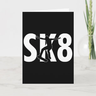 Sk8 Cool Skateboard Design Skateboarding Tricks Sk Card