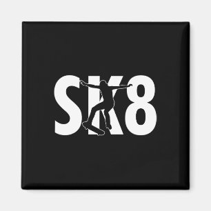 Sk8 Cool Skateboard Design Skateboarding Tricks Sk Magnet
