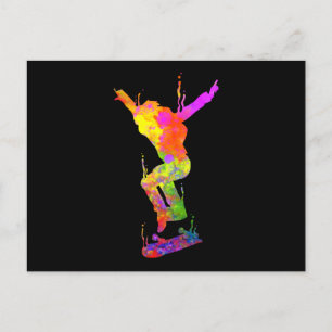 Sk8 Skateboarder Skatepark Sk8ing Skatehall Postcard