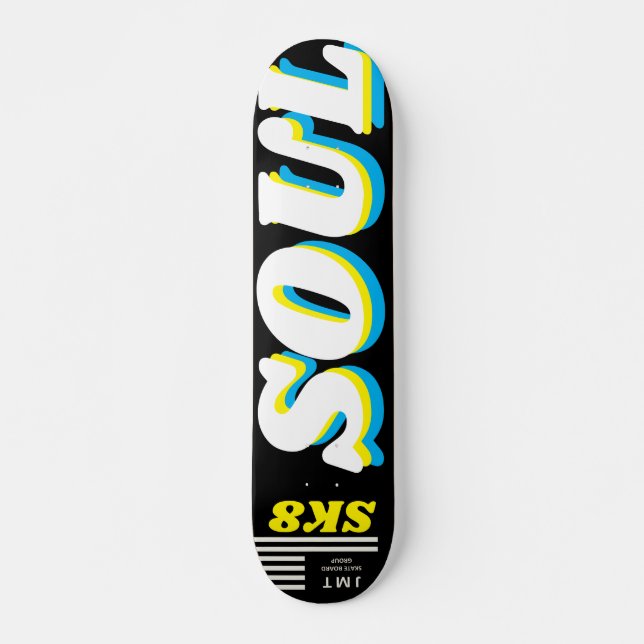 SK8  SOUL    JMT 7 3/4" Skateboard Deck (Front)
