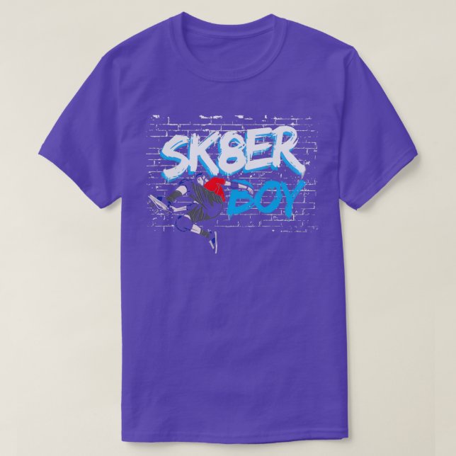 SK8er Boy Skater Skateboard T-Shirt (Design Front)
