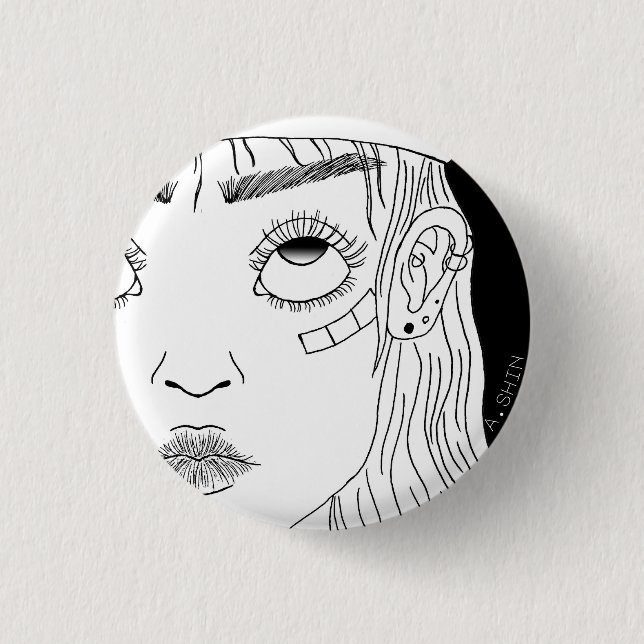 sk8er girl 3 cm round badge (Front)