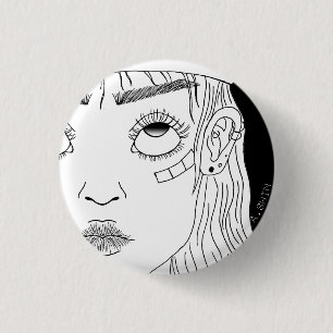 sk8er girl 3 cm round badge