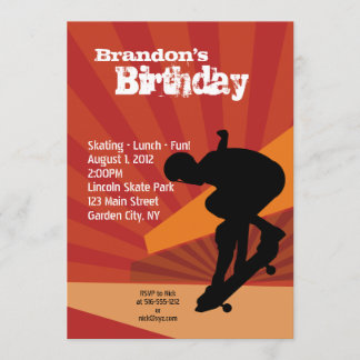 Ska8er Boy Invitation