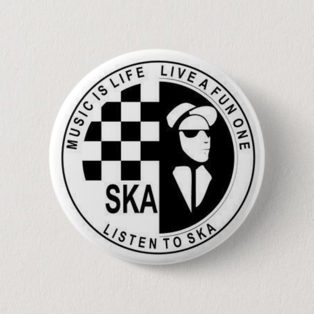 ska 2 6 cm round badge (Front)