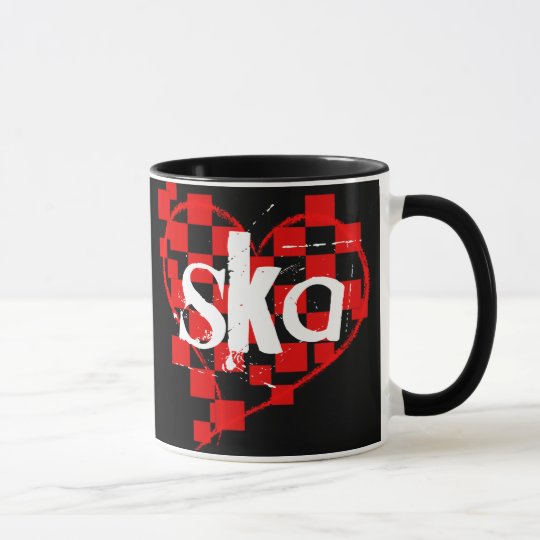 ska : chequered heart : mug