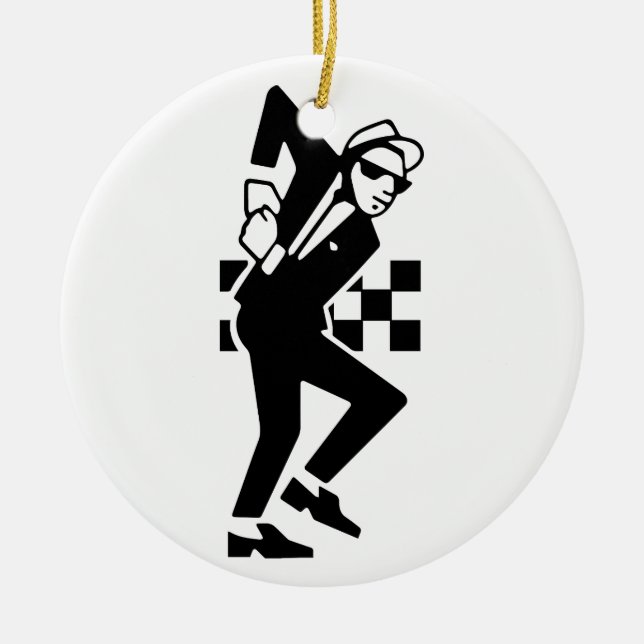 SKA Dancer Ceramic Tree Decoration (Front)