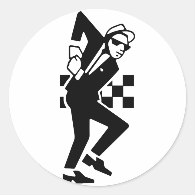 SKA Dancer Classic Round Sticker (Front)