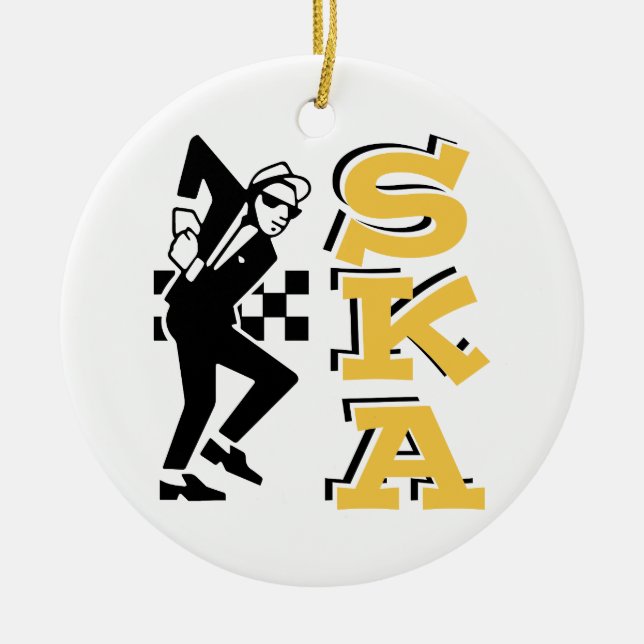 Ska Guy Ceramic Tree Decoration (Front)