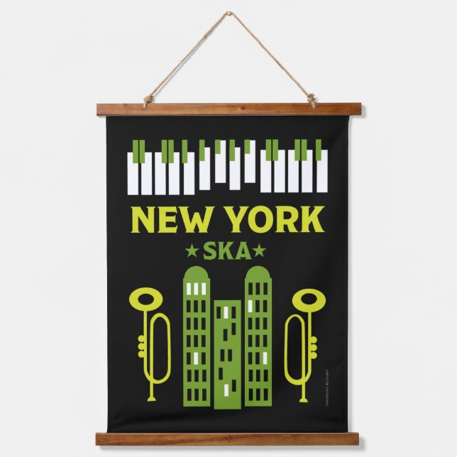 Ska Jazz Music Hanging Tapestry (Front)