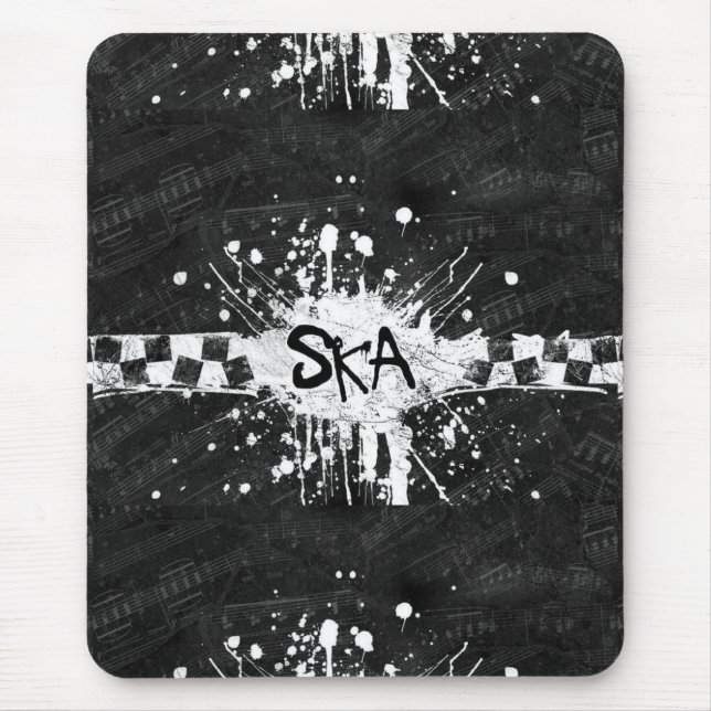 Ska music chequered old school punk rock 80's  mouse mat (Front)