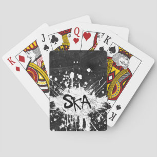 Ska music chequered old school punk rock 80's  playing cards