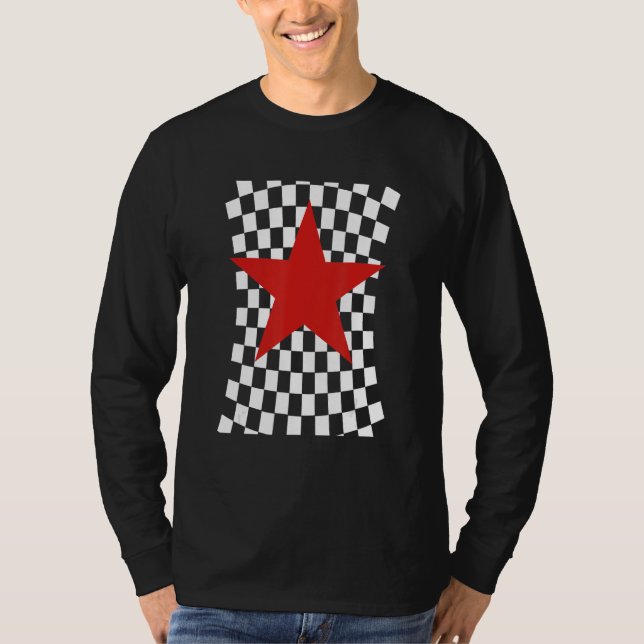 Ska Punk Check Pattern T-Shirt (Front)