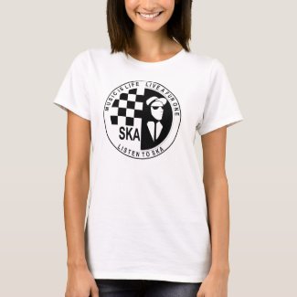 Music is Life Listen To Ska Ladies T-shirt