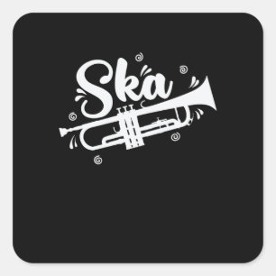 Ska Trompete Swing Jazz Musikstil Square Sticker