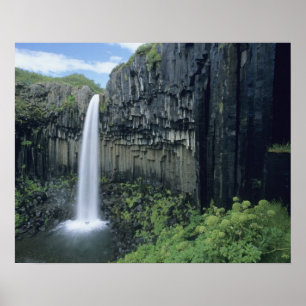 Skaftafell National Park, Svartifoss waterfall, Poster