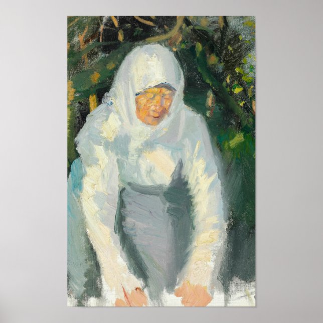 Skagen Woman with White Scarf Poster (Front)