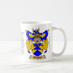 Skaggs, the Origin, the Meaning and the Crest Coffee Mug