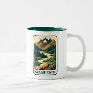 Skagit River Washington Colors Two-Tone Coffee Mug