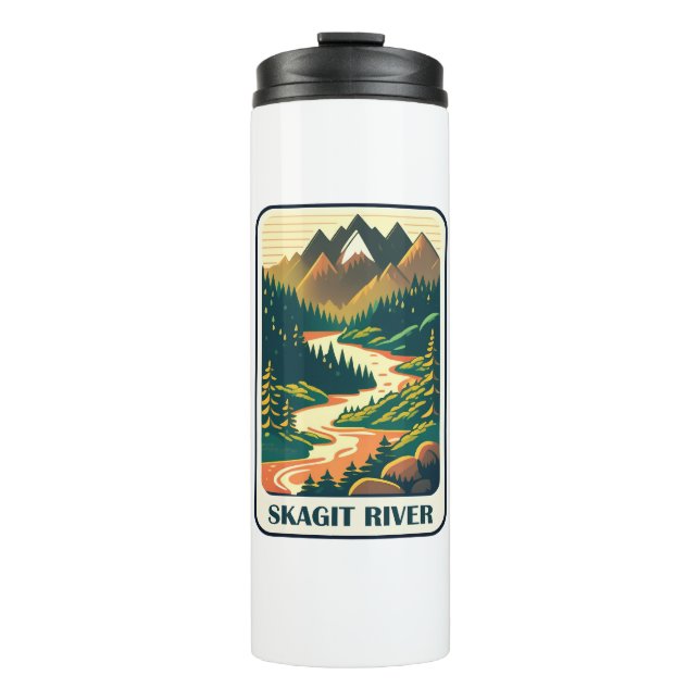 Skagit River Washington Colours Thermal Tumbler (Front)